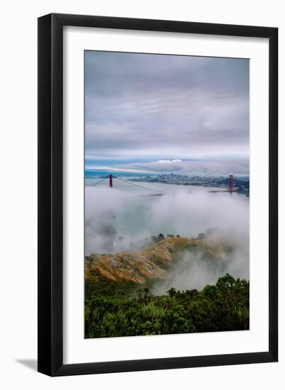 Blustery Cityscape at Beautiful Golden Gate Bridge, San Francisco Bay-Vincent James-Framed Photographic Print