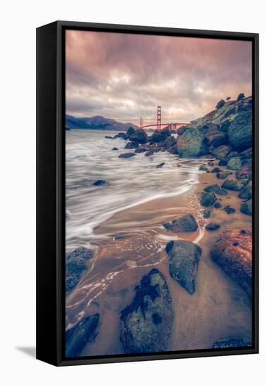 Blustery Day at Golden Gate Bridge, San Francisco-Vincent James-Framed Stretched Canvas