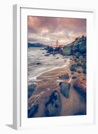 Blustery Day at Golden Gate Bridge, San Francisco-Vincent James-Framed Photographic Print