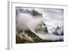 Blustery El Capitan and Half Dome, Fog at Yosemite National Park-Vincent James-Framed Photographic Print