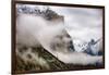 Blustery El Capitan and Half Dome, Fog at Yosemite National Park-Vincent James-Framed Photographic Print