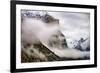 Blustery El Capitan and Half Dome, Fog at Yosemite National Park-Vincent James-Framed Photographic Print