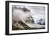 Blustery El Capitan and Half Dome, Fog at Yosemite National Park-Vincent James-Framed Photographic Print