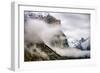 Blustery El Capitan and Half Dome, Fog at Yosemite National Park-Vincent James-Framed Photographic Print