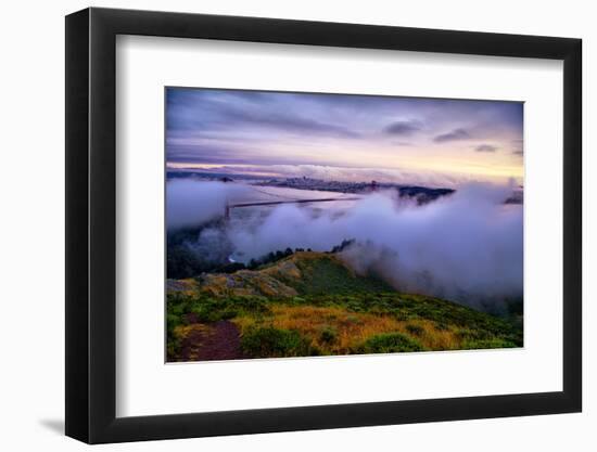 Blustery Foggy Golden Gate Bridge, San Francisco Cityscape-Vincent James-Framed Photographic Print