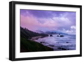 Blustery Morning Mood at Cannon Beach, Oregon Coast-null-Framed Photographic Print