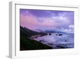 Blustery Morning Mood at Cannon Beach, Oregon Coast-null-Framed Photographic Print