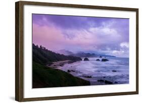 Blustery Morning Mood at Cannon Beach, Oregon Coast-null-Framed Photographic Print