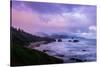 Blustery Morning Mood at Cannon Beach, Oregon Coast-null-Stretched Canvas