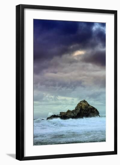 Blustery Seascape Mood at Pfieffer Beach - Big Sur-Vincent James-Framed Photographic Print