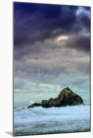 Blustery Seascape Mood at Pfieffer Beach - Big Sur-Vincent James-Mounted Photographic Print