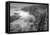 Blustery Sonoma Seascape, California Coast-Vincent James-Framed Stretched Canvas