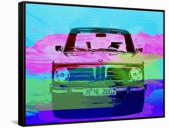 Bmw 2002 Front Watercolor 1-NaxArt-Framed Stretched Canvas