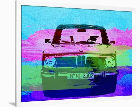 Bmw 2002 Front Watercolor 1-NaxArt-Framed Art Print