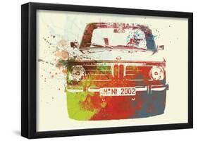 BMW 2002 Front Watercolor 2-NaxArt-Framed Poster