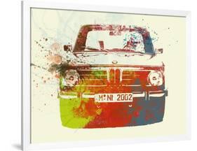 Bmw 2002 Front Watercolor 2-NaxArt-Framed Art Print