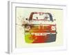 Bmw 2002 Front Watercolor 2-NaxArt-Framed Art Print