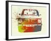 Bmw 2002 Front Watercolor 2-NaxArt-Framed Art Print