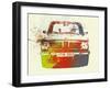 Bmw 2002 Front Watercolor 2-NaxArt-Framed Art Print