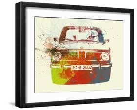 Bmw 2002 Front Watercolor 2-NaxArt-Framed Art Print