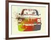 Bmw 2002 Front Watercolor 2-NaxArt-Framed Art Print