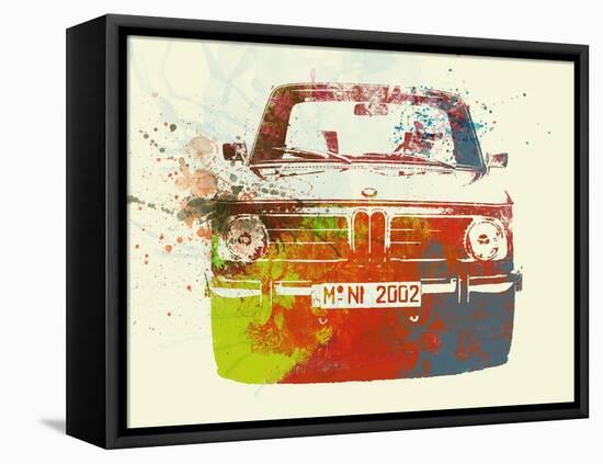 Bmw 2002 Front Watercolor 2-NaxArt-Framed Stretched Canvas