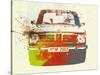 Bmw 2002 Front Watercolor 2-NaxArt-Stretched Canvas