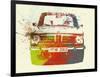 Bmw 2002 Front Watercolor 2-NaxArt-Framed Art Print