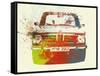 Bmw 2002 Front Watercolor 2-NaxArt-Framed Stretched Canvas