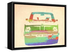 Bmw 2002 Front Watercolor 3-NaxArt-Framed Stretched Canvas