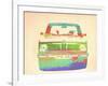 Bmw 2002 Front Watercolor 3-NaxArt-Framed Art Print