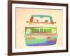 Bmw 2002 Front Watercolor 3-NaxArt-Framed Art Print