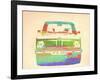 Bmw 2002 Front Watercolor 3-NaxArt-Framed Art Print