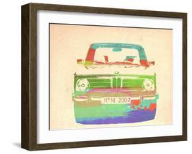 Bmw 2002 Front Watercolor 3-NaxArt-Framed Art Print