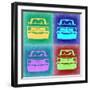 BMW 2002 Pop Art 1-NaxArt-Framed Art Print