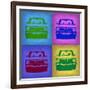 BMW 2002 Pop Art 3-NaxArt-Framed Art Print