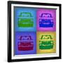 BMW 2002 Pop Art 3-NaxArt-Framed Art Print