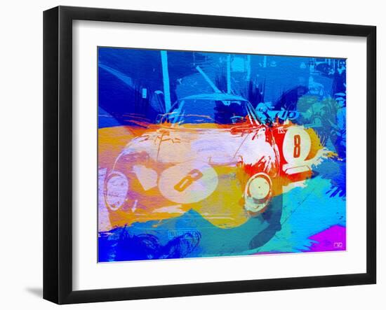 Bmw Before Race Watercolor-NaxArt-Framed Art Print