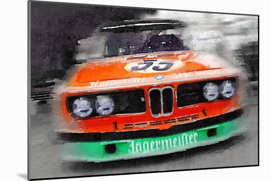 BMW Front End Watercolor-NaxArt-Mounted Art Print