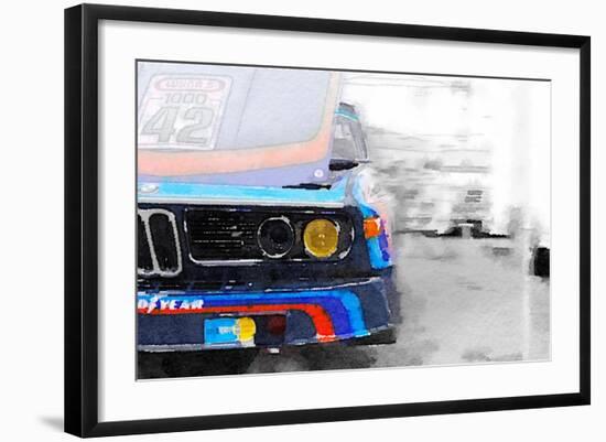BMW Lamp and Grill Watercolor-NaxArt-Framed Art Print