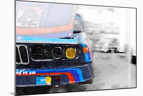 BMW Lamp and Grill Watercolor-NaxArt-Mounted Art Print