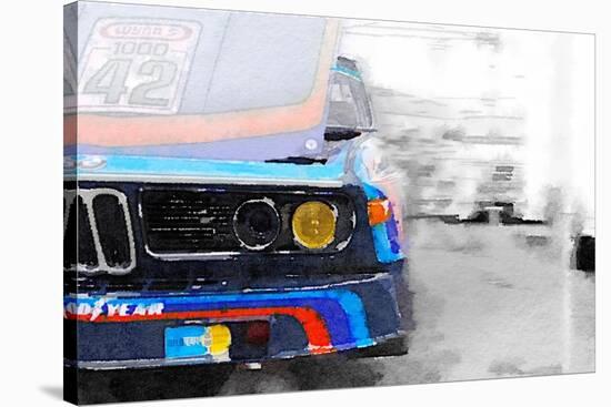 BMW Lamp and Grill Watercolor-NaxArt-Stretched Canvas