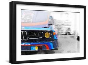 BMW Lamp and Grill Watercolor-NaxArt-Framed Art Print