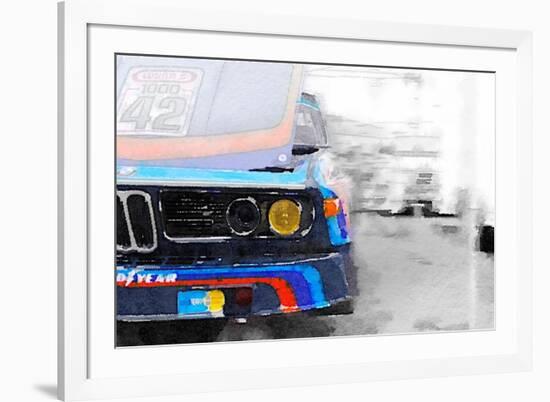 BMW Lamp and Grill Watercolor-NaxArt-Framed Art Print