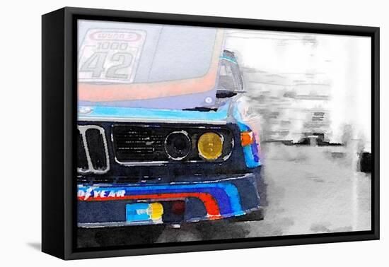 BMW Lamp and Grill Watercolor-NaxArt-Framed Stretched Canvas