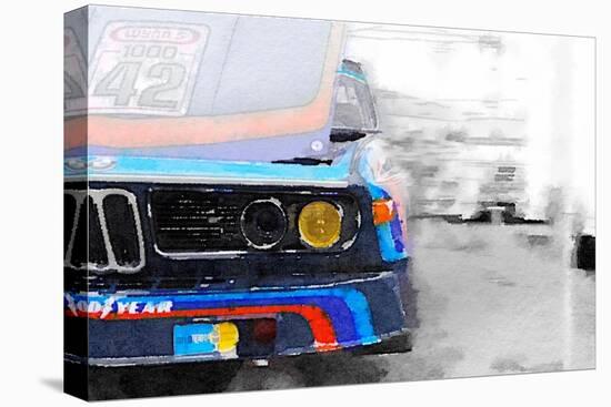 BMW Lamp and Grill Watercolor-NaxArt-Stretched Canvas