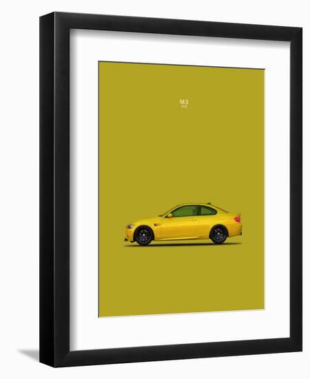 BMW M3 E92 Yellow-Mark Rogan-Framed Art Print