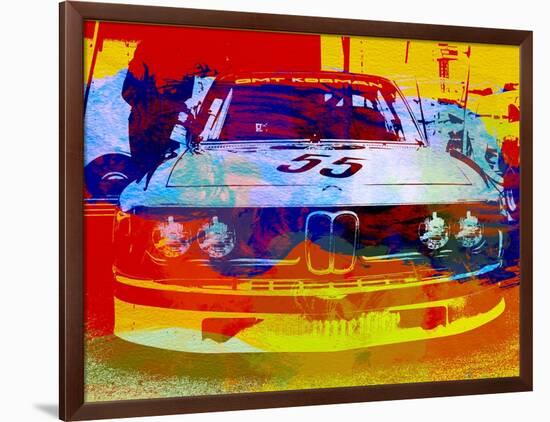 Bmw Racing Watercolor-NaxArt-Framed Art Print