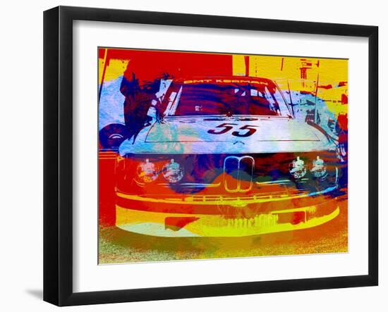 Bmw Racing Watercolor-NaxArt-Framed Art Print