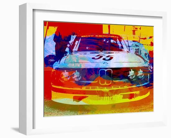 Bmw Racing Watercolor-NaxArt-Framed Art Print